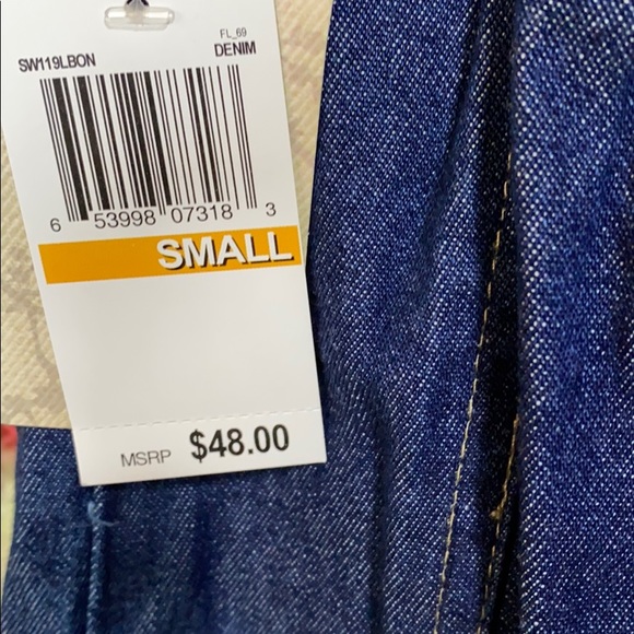 NWT denim jeannfishtail skirt w elastic waist - Picture 2 of 7